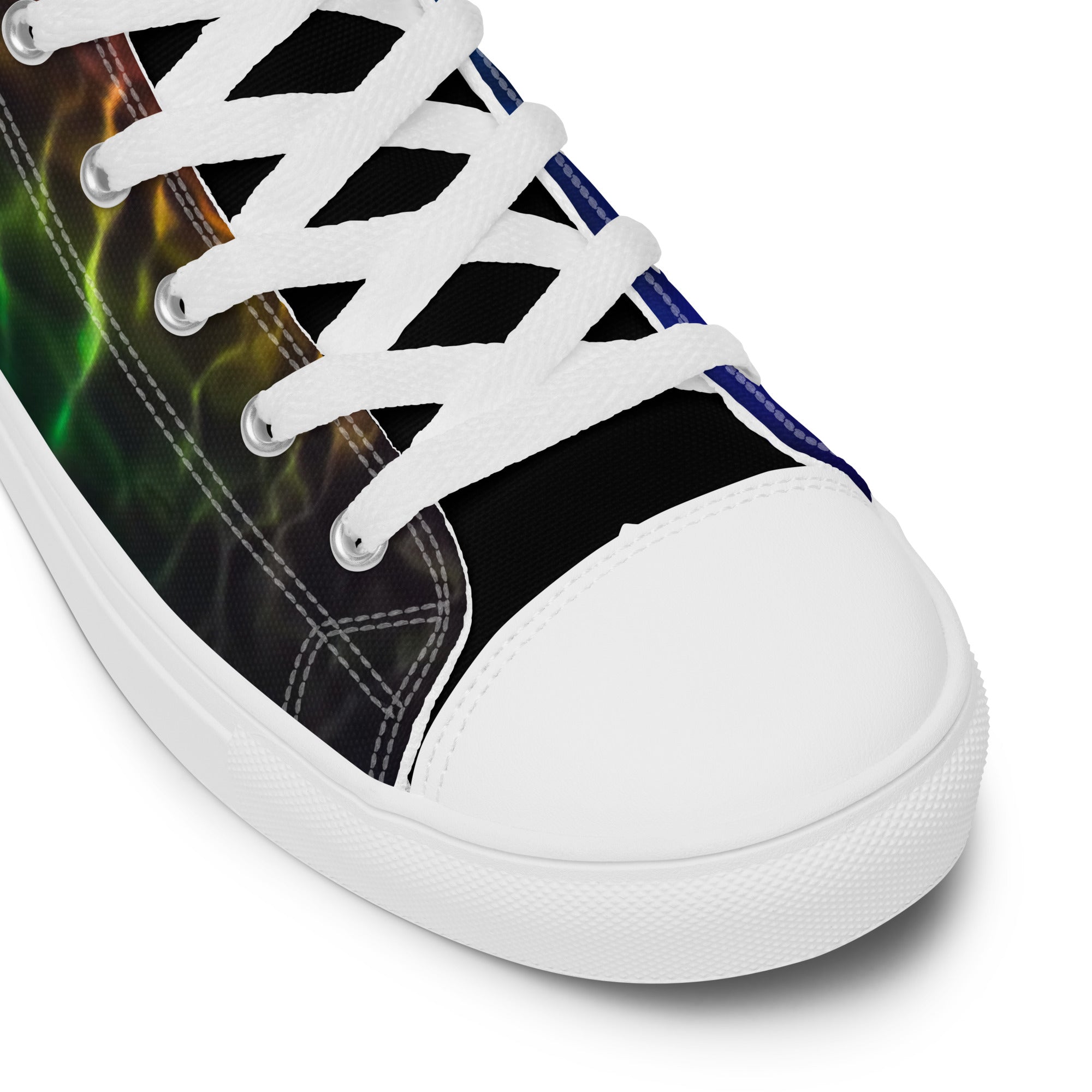 Abstract Prism Men’s high top canvas shoes