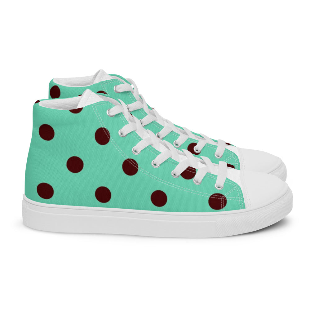 Zilla Dots Envy Men’s high top canvas shoes