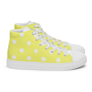 Zilla Dots Sunshine Men’s high top canvas shoes