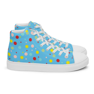 Zilla Dots Confetti Men’s high top canvas shoes