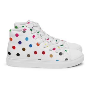 Zilla Dots Party City Men’s high top canvas shoes
