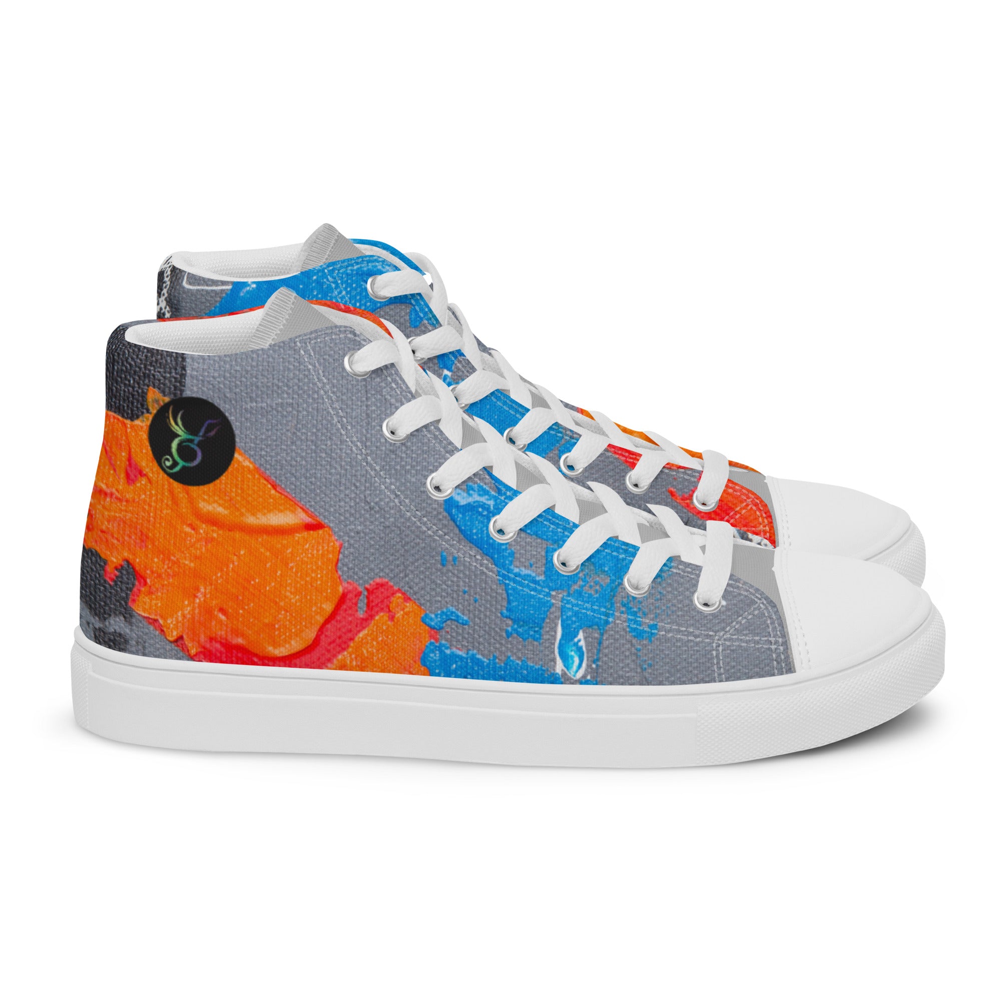 Abstract SJ Collection 1 Men’s high top canvas shoes