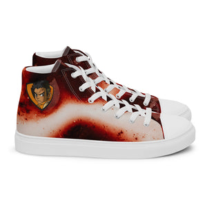 Abstract Lava Men’s high top canvas shoes