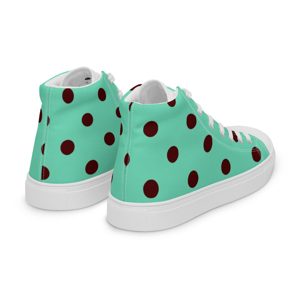 Zilla Dots Envy Men’s high top canvas shoes