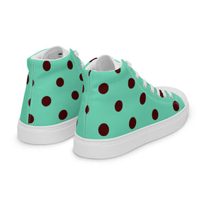 Zilla Dots Envy Men’s high top canvas shoes