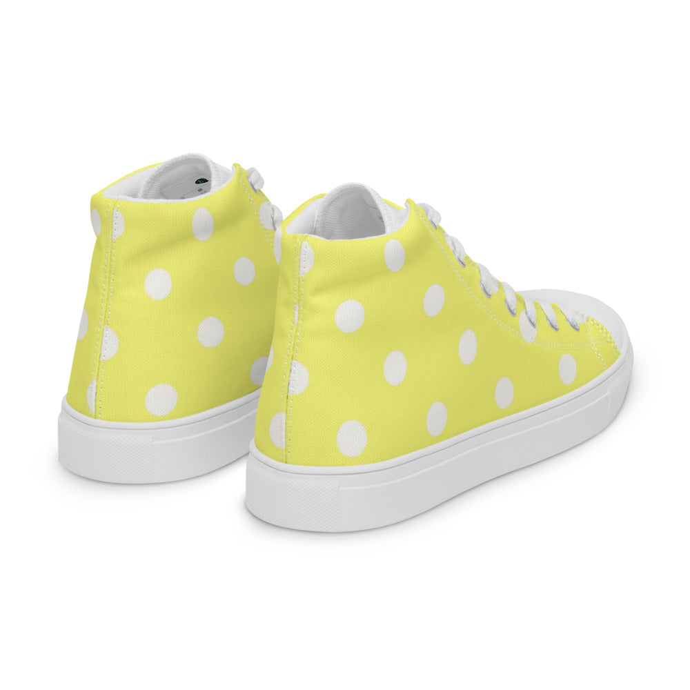 Zilla Dots Sunshine Men’s high top canvas shoes