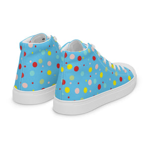 Zilla Dots Confetti Men’s high top canvas shoes