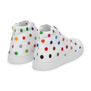 Zilla Dots Party City Men’s high top canvas shoes