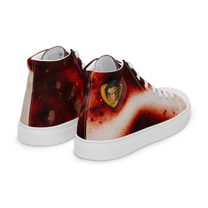 Abstract Lava Men’s high top canvas shoes