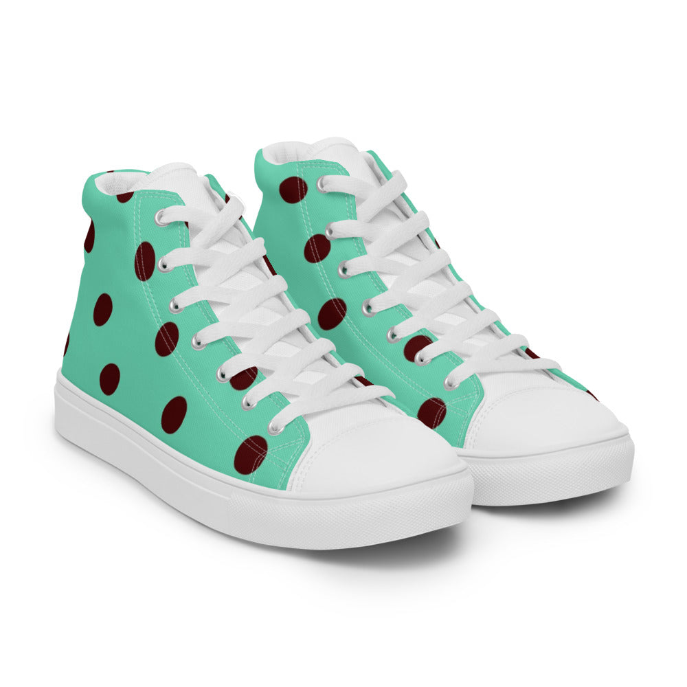 Zilla Dots Envy Men’s high top canvas shoes