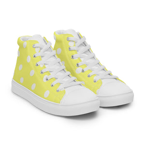 Zilla Dots Sunshine Men’s high top canvas shoes