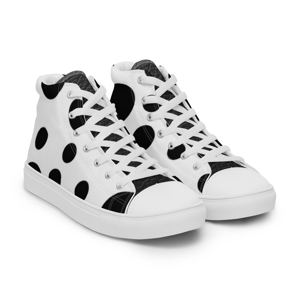 SurfZilla Zilla Dots Moozick Men’s high top canvas shoes
