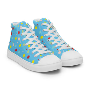 Zilla Dots Confetti Men’s high top canvas shoes