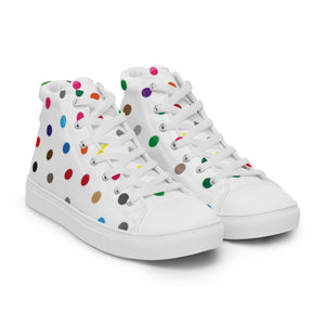 Zilla Dots Party City Men’s high top canvas shoes