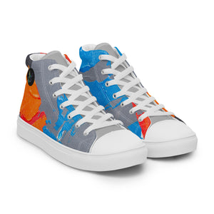 Abstract SJ Collection 1 Men’s high top canvas shoes