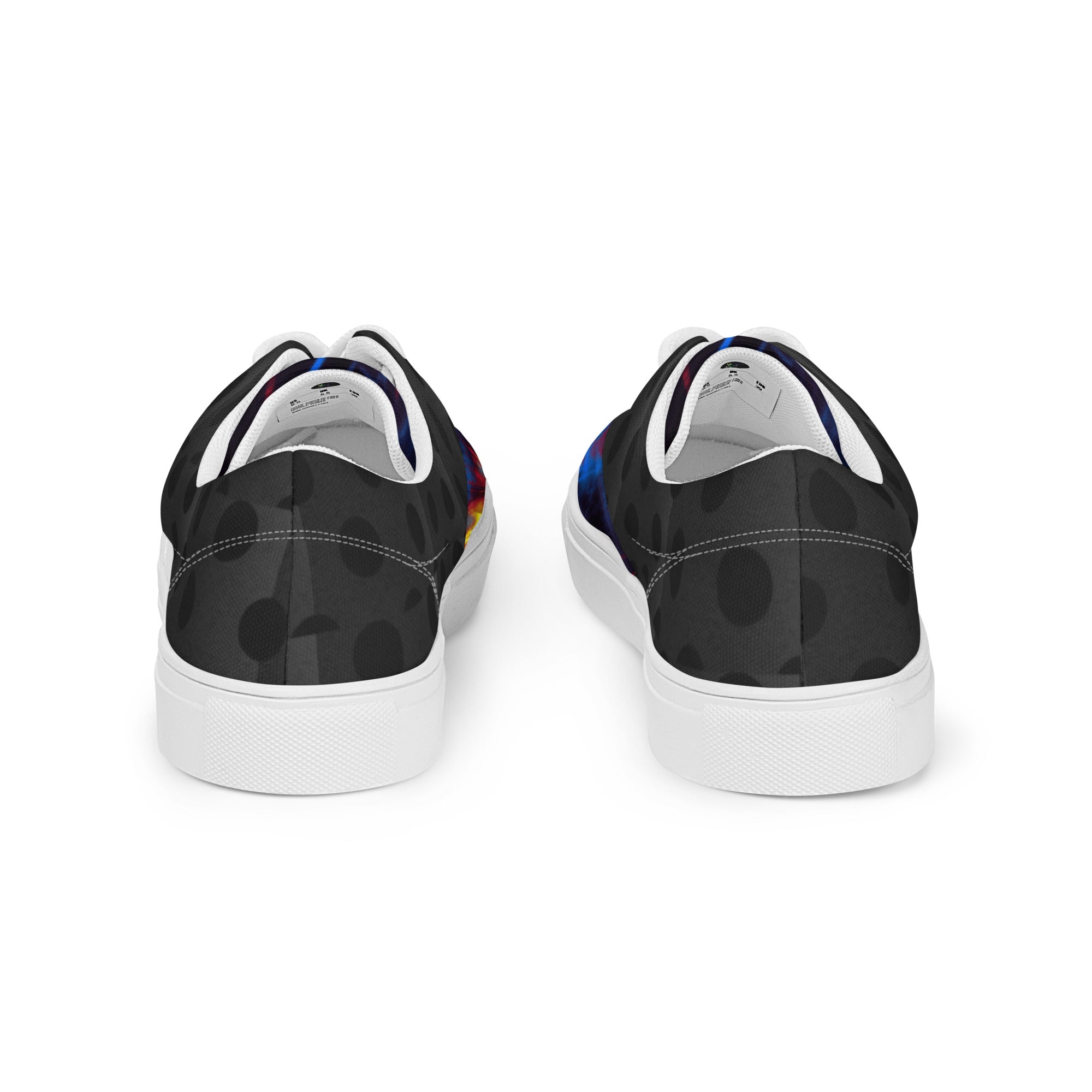 Abstract Royal Flames Men’s lace-up canvas shoes