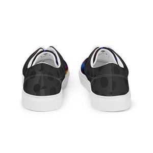 Abstract Royal Flames Men’s lace-up canvas shoes