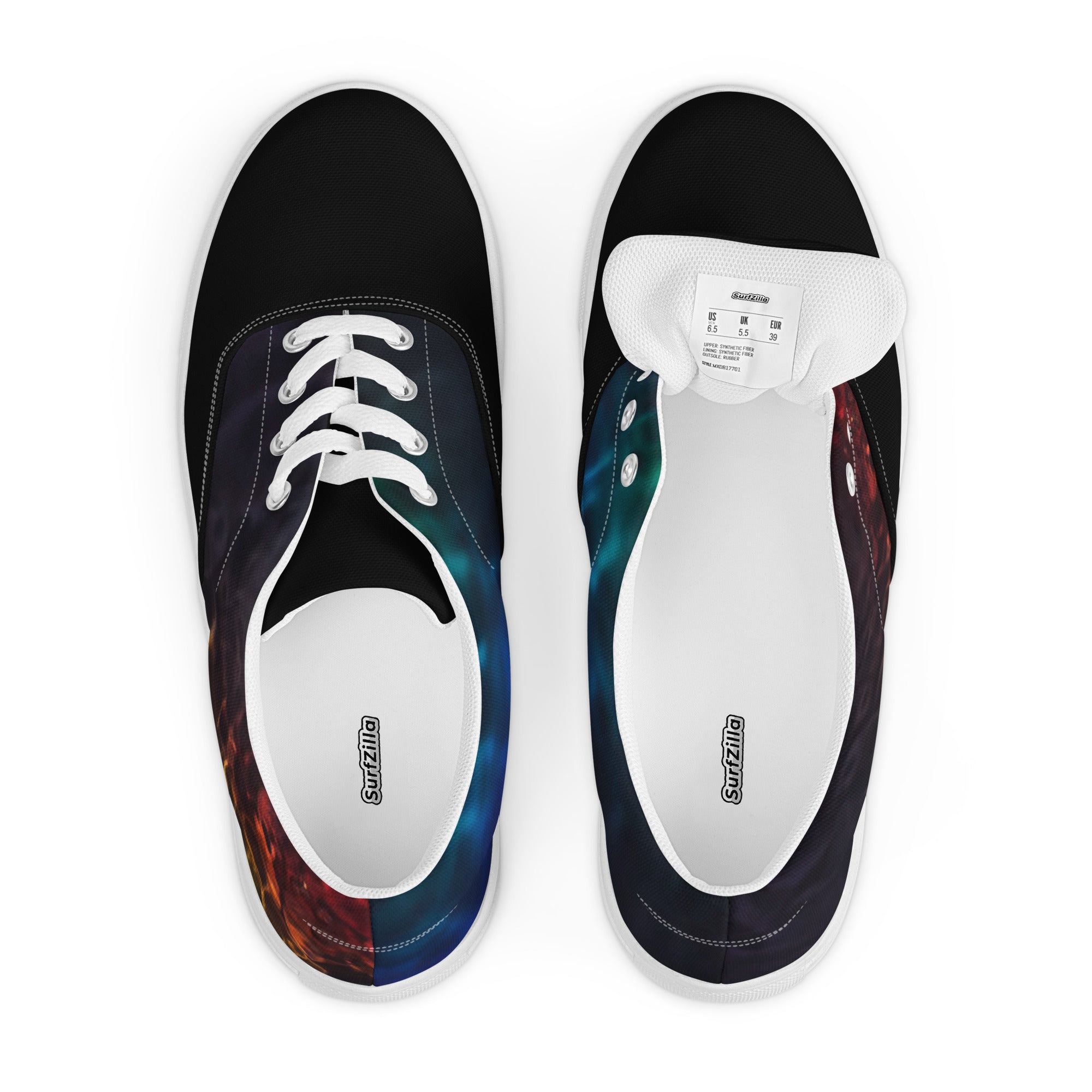 Abstract Prism Men’s lace-up canvas shoes