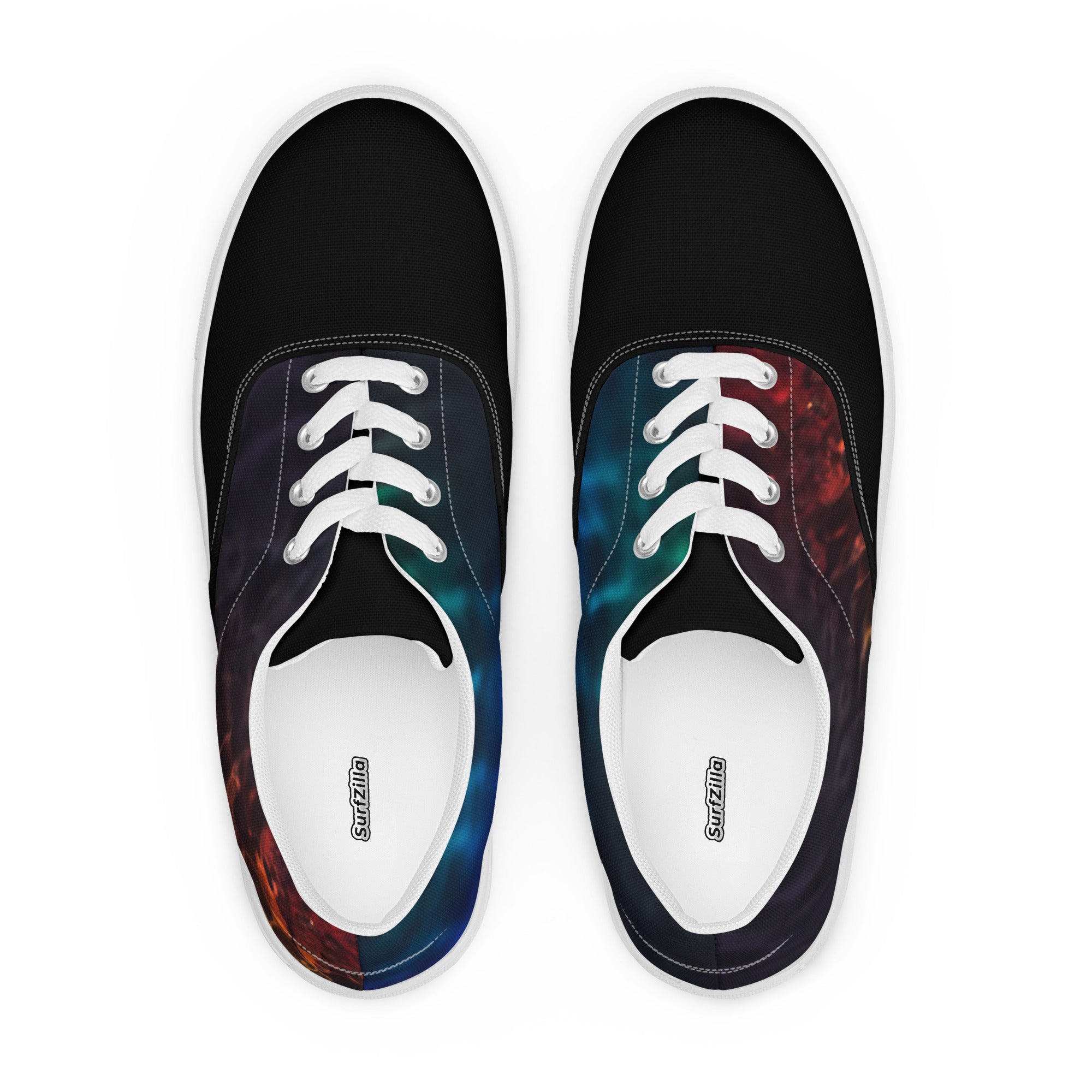 Abstract Prism Men’s lace-up canvas shoes