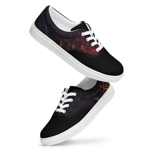 Abstract Prism Men’s lace-up canvas shoes