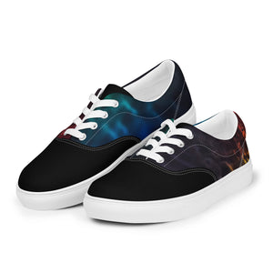 Abstract Prism Men’s lace-up canvas shoes