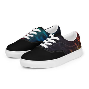 Abstract Prism Men’s lace-up canvas shoes