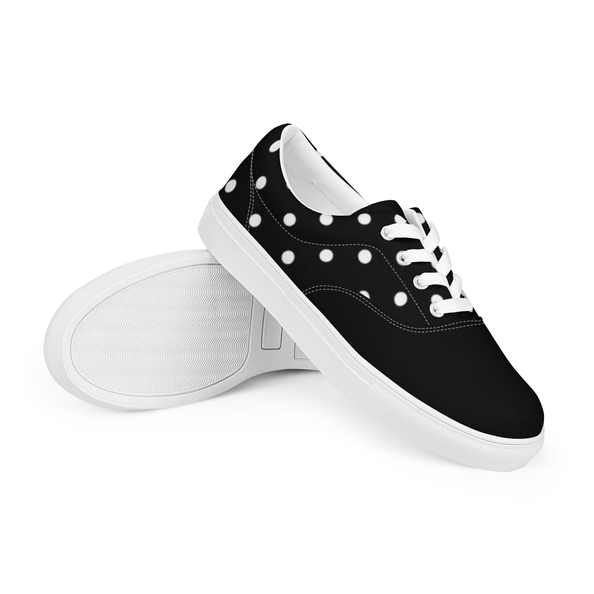 Zilla Dotz Black Men’s lace-up canvas shoes