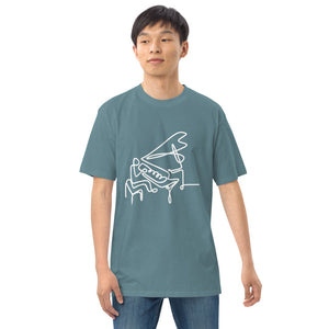 Piano Man White Men’s premium heavyweight tee