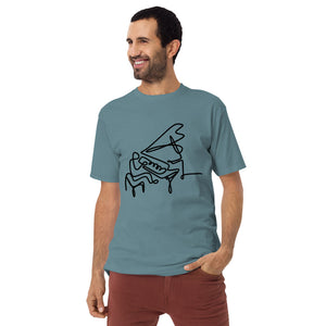 Piano Man Black Men’s premium heavyweight tee