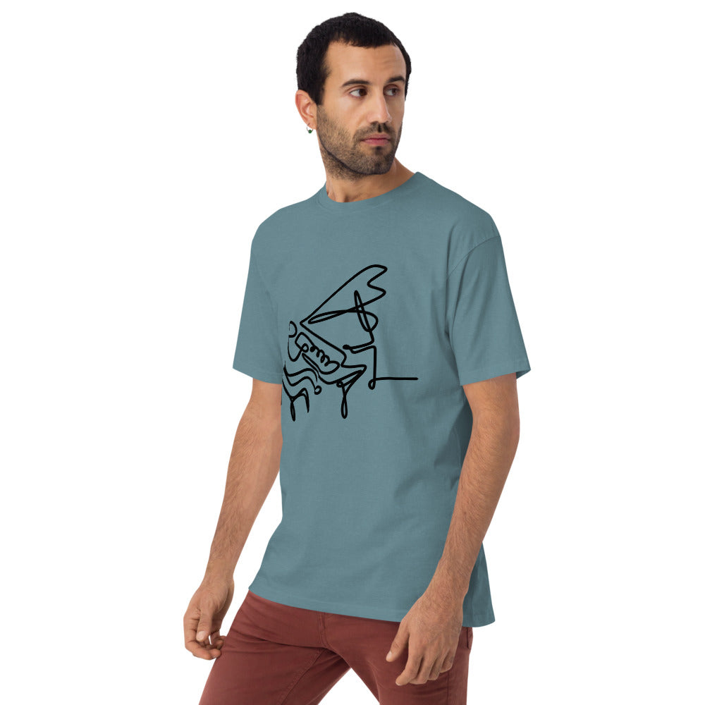Piano Man Black Men’s premium heavyweight tee