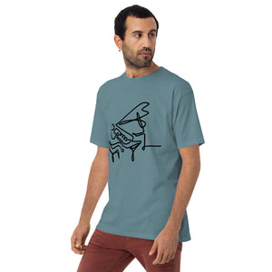 Piano Man Black Men’s premium heavyweight tee