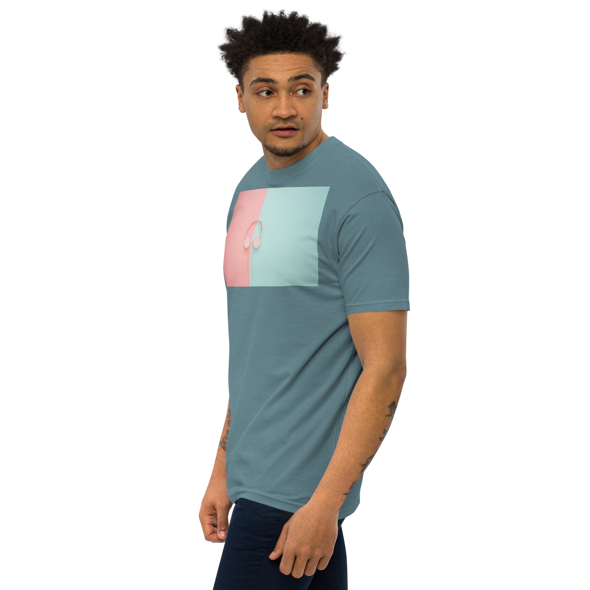 Abstract Ears Men’s premium heavyweight tee