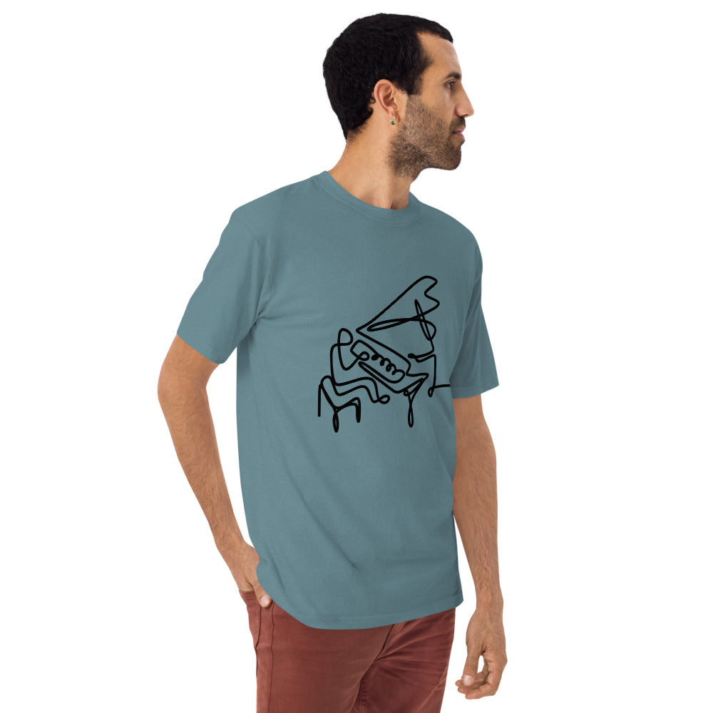 Piano Man Black Men’s premium heavyweight tee