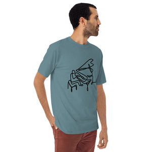 Piano Man Black Men’s premium heavyweight tee