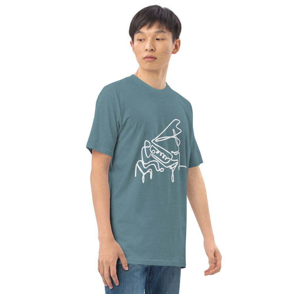 Piano Man White Men’s premium heavyweight tee