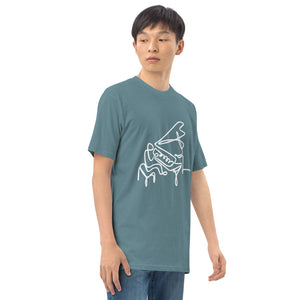 Piano Man White Men’s premium heavyweight tee