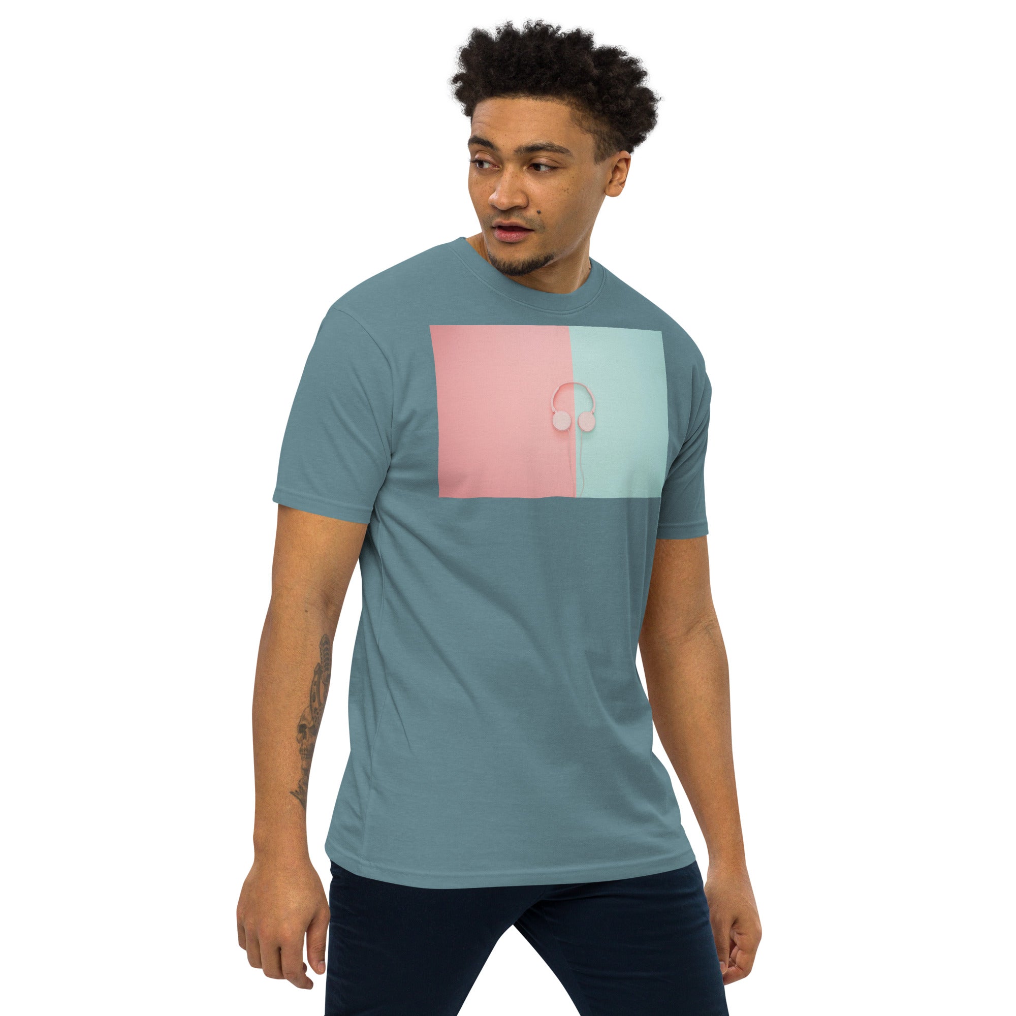 Abstract Ears Men’s premium heavyweight tee