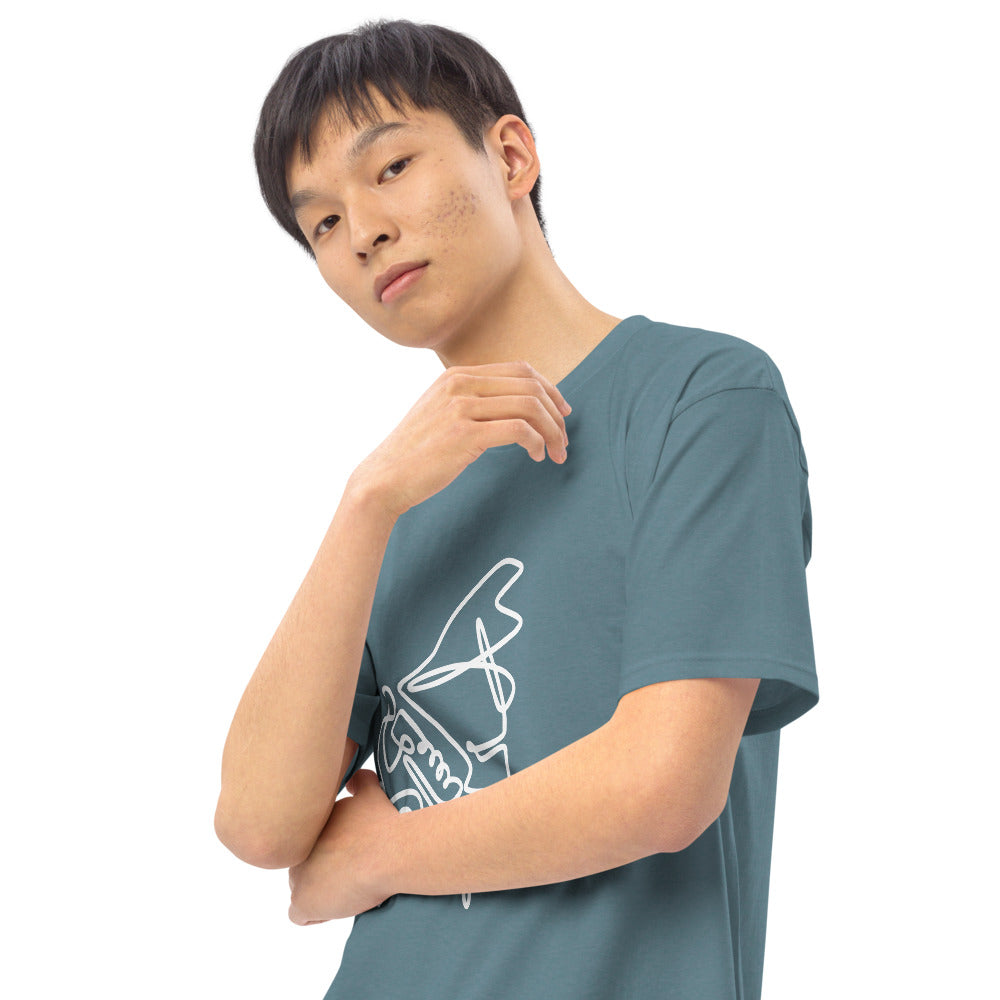 Piano Man White Men’s premium heavyweight tee