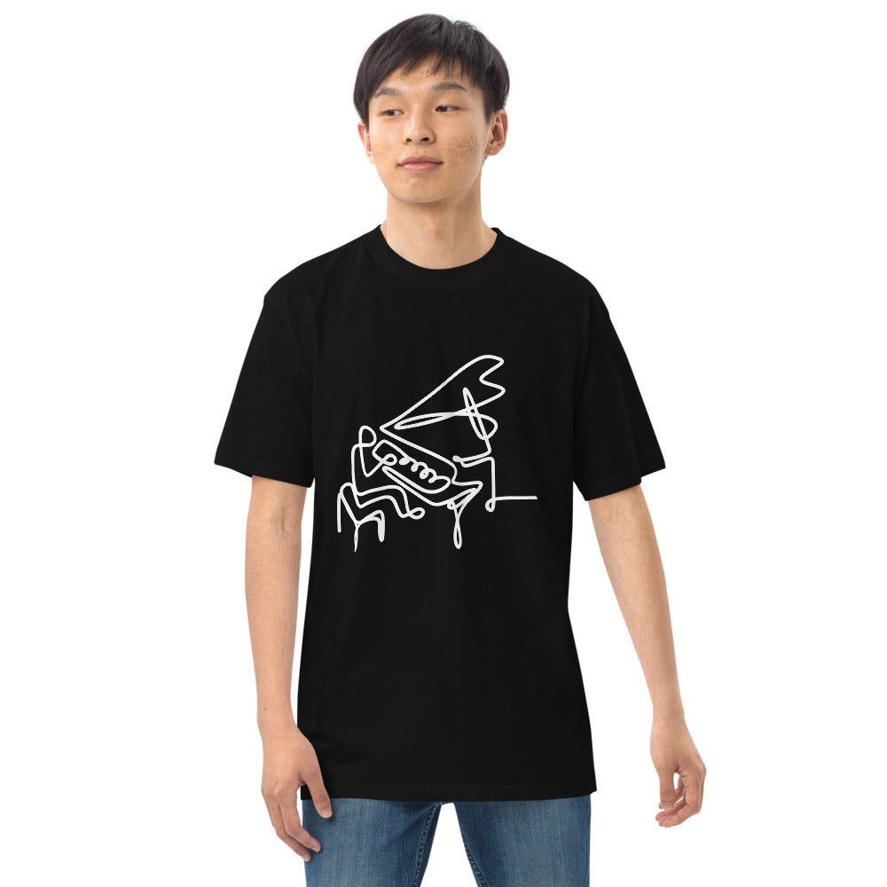 Piano Man White Men’s premium heavyweight tee