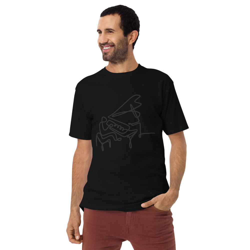 Piano Man Black Men’s premium heavyweight tee