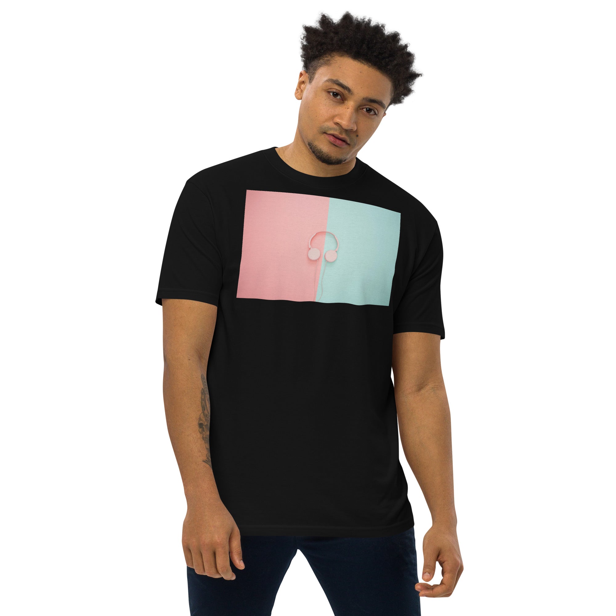 Abstract Ears Men’s premium heavyweight tee