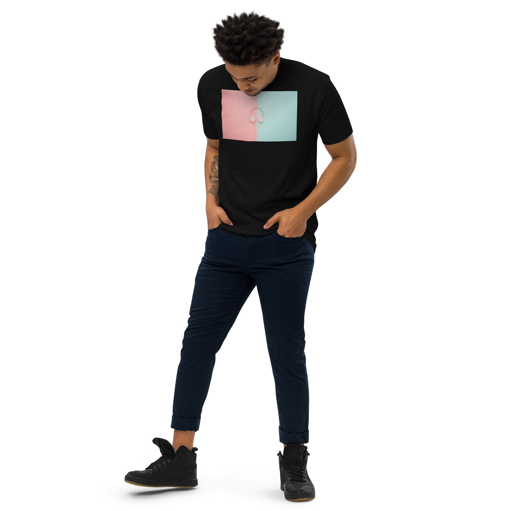 Abstract Ears Men’s premium heavyweight tee