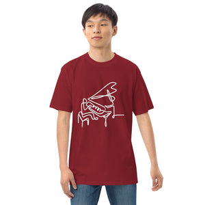 Piano Man White Men’s premium heavyweight tee