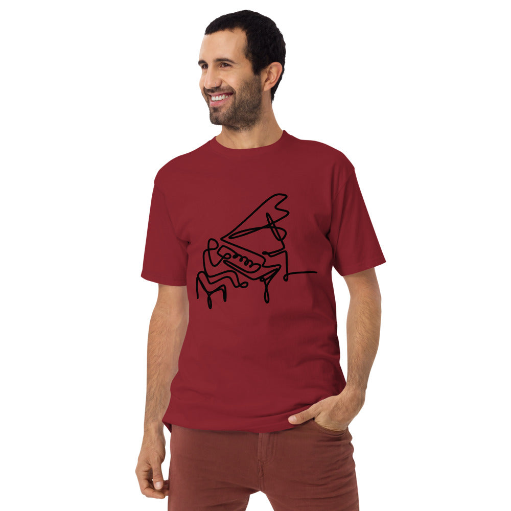 Piano Man Black Men’s premium heavyweight tee