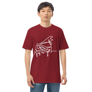 Piano Man White Men’s premium heavyweight tee