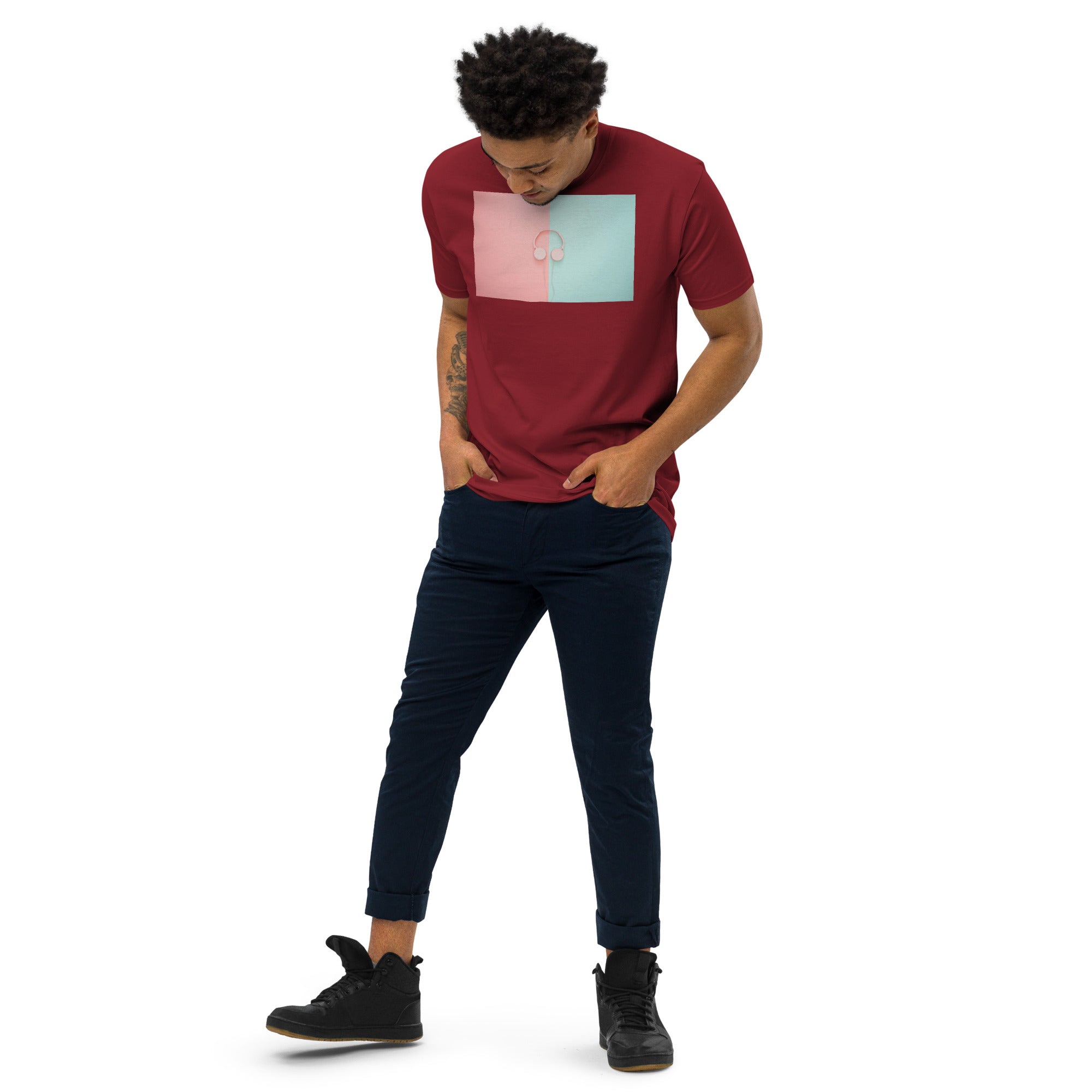 Abstract Ears Men’s premium heavyweight tee