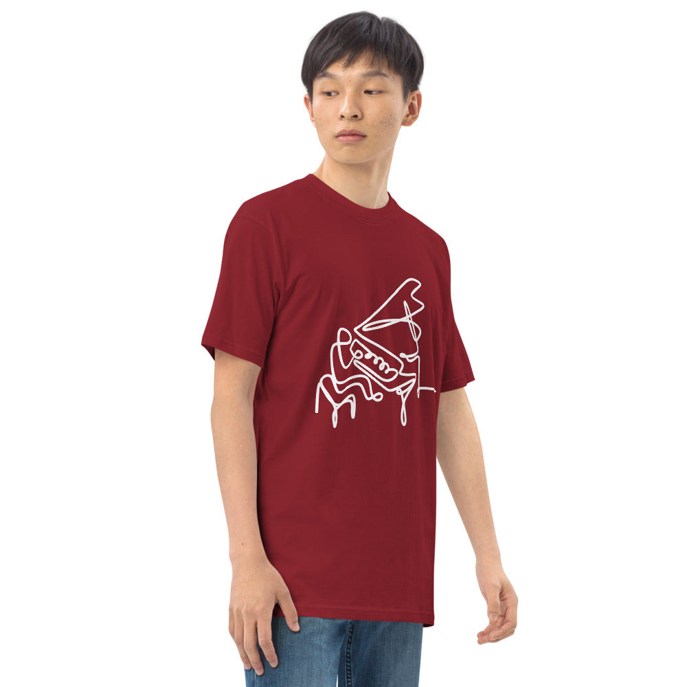 Piano Man White Men’s premium heavyweight tee