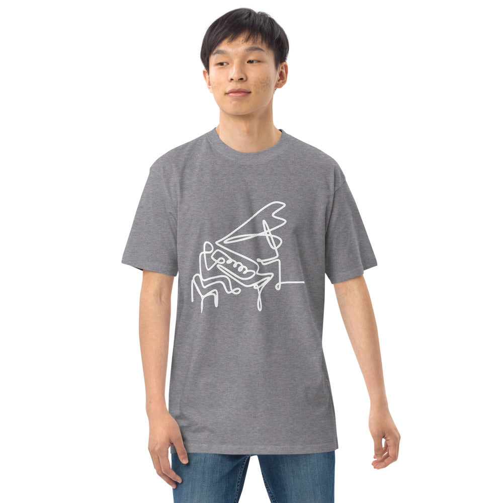 Piano Man White Men’s premium heavyweight tee