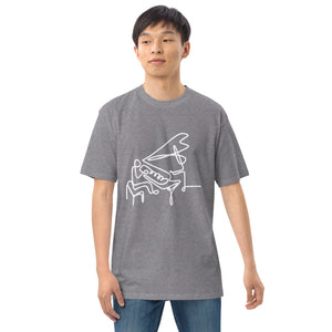 Piano Man White Men’s premium heavyweight tee