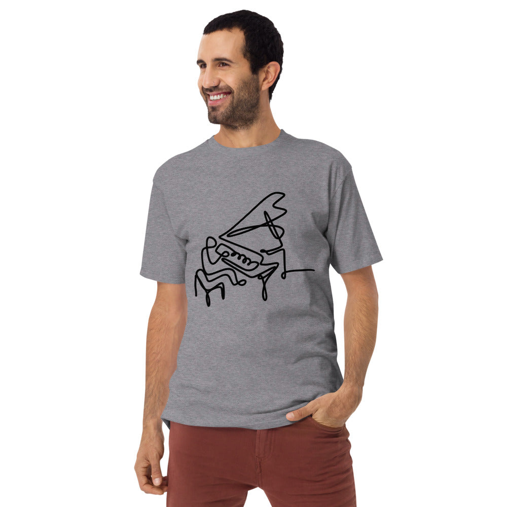 Piano Man Black Men’s premium heavyweight tee